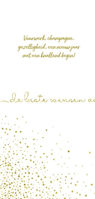 Nieuwjaarskaart glitter wit met'tweeduizendeenentwintig' 2