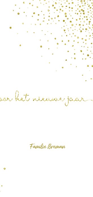 Nieuwjaarskaart glitter wit met'tweeduizendeenentwintig' 3