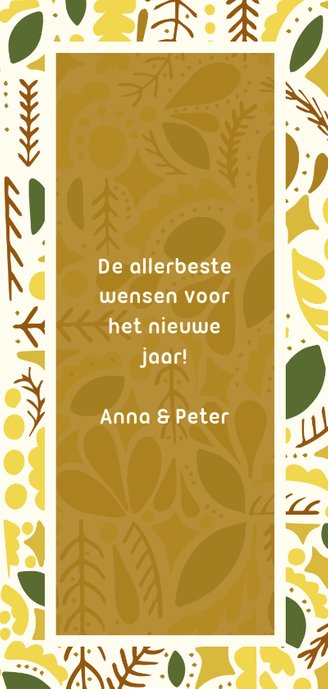 Nieuwjaarskaart illustraties geel/goud '2020' 3