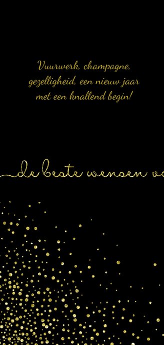 Nieuwjaarskaart 'tweeduizendnegentien' met glittereffect 2