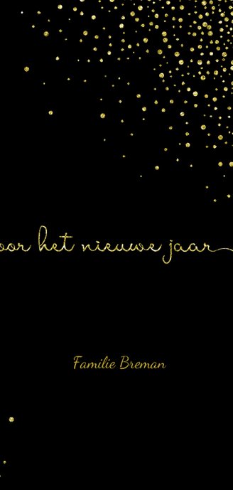 Nieuwjaarskaart 'tweeduizendnegentien' met glittereffect 3