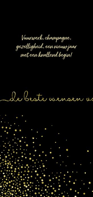 Nieuwjaarskaart 'tweeduizendtwintig' met glittereffect 2