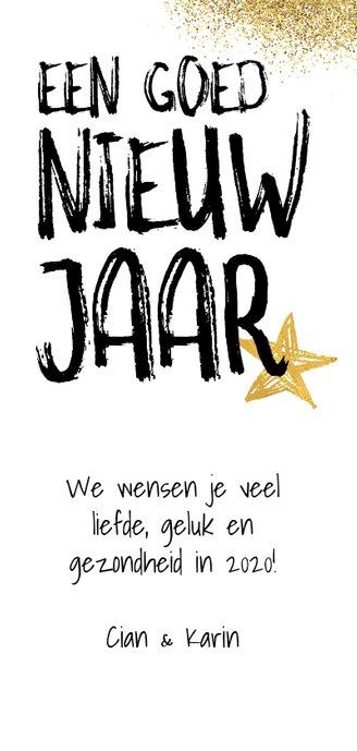 Nieuwjaarskaart Tweeduizendtwintig Achterkant