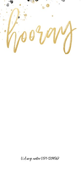Partyeinladung Foto und Schrift in Goldlook 2