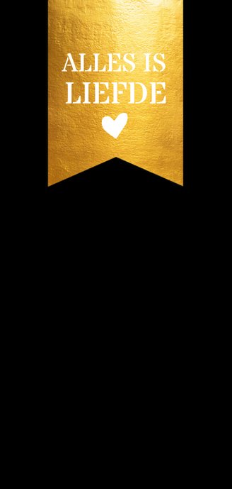 Stijlvolle nieuwjaarskaart gouden label grote foto Achterkant