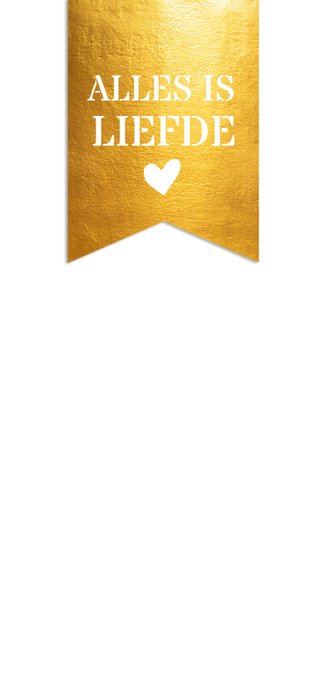 Stijlvolle nieuwjaarskaart gouden label grote foto Achterkant