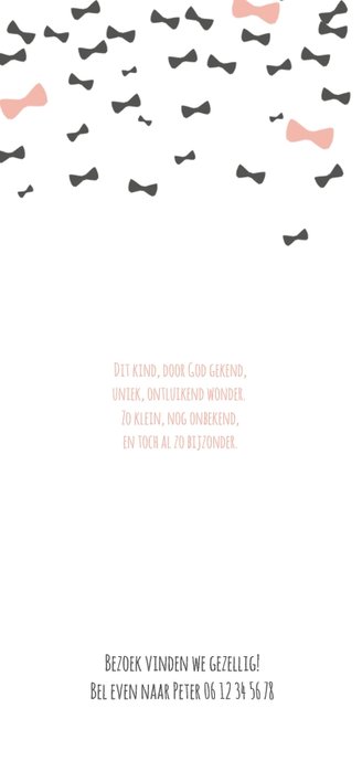 Strikjesregen roze en grijs 2