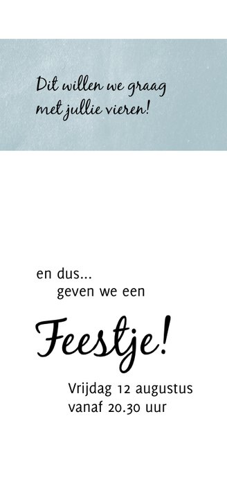 Trendy uitnodiging, samen 60 3