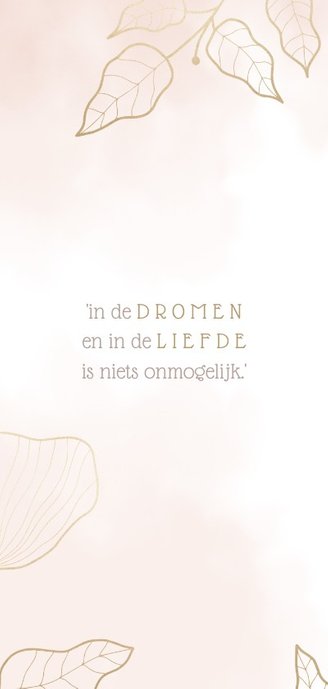 Trouwkaart met elegante bloemen en waterverf langwerpig 2
