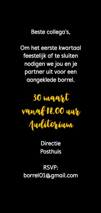 Uitnodiging borrel wijn - OT 3