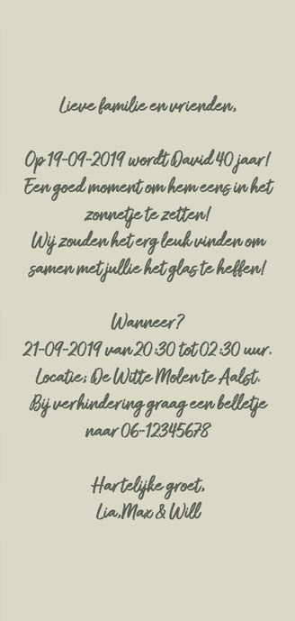 Uitnodiging feest tag A RB 3