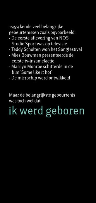 uitnodiging geboren 1959 lang dubbel 2