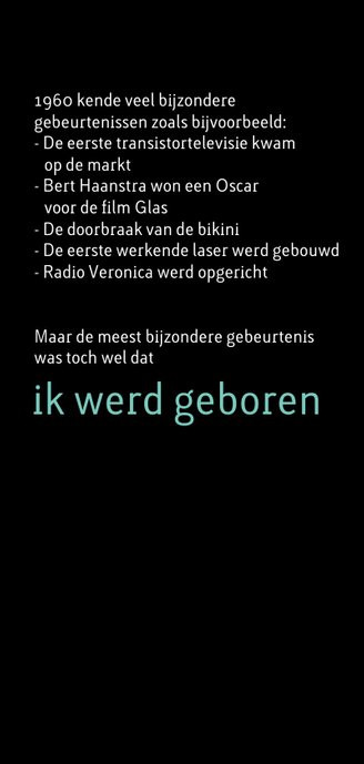 uitnodiging geboren 1960 lang dubbel 2