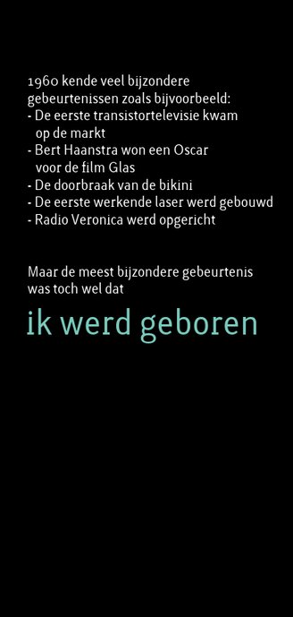 uitnodiging geboren 1960 lang dubbel 2