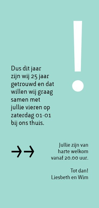 uitnodiging getrouwd 25 jaar lang dubbel 3