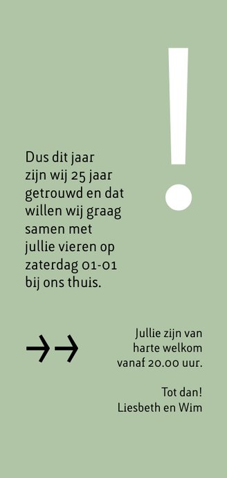 uitnodiging getrouwd 25 jaar lang dubbel 3