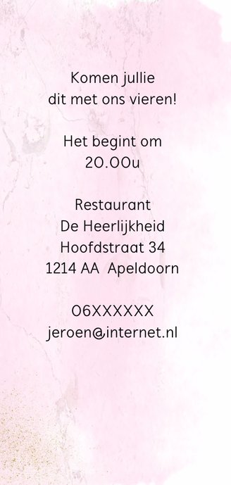 Uitnodiging huwelijksjubileum champagne 3