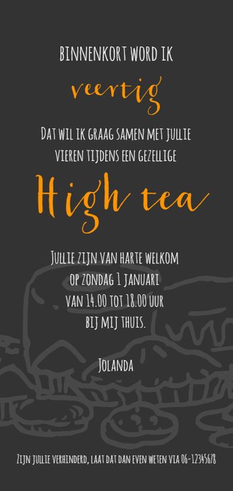 Uitnodiging theezakjes Achterkant