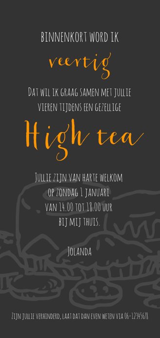 Uitnodiging theezakjes Achterkant