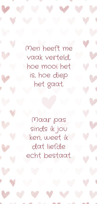 Valentijnskaart 'gek op jou' met geïllustreerde hartjes 3