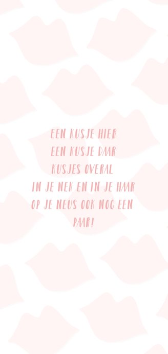 Valentijnskaart Jij krijgt een dikke kus van mij 3