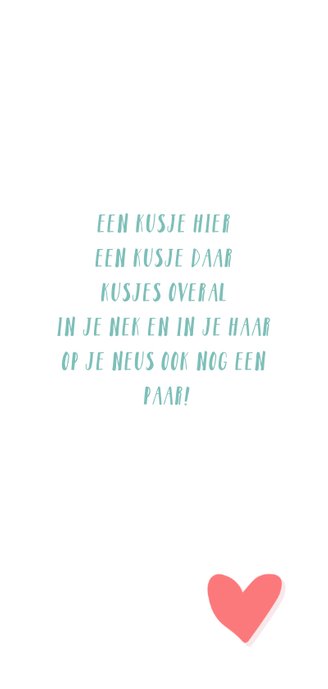 Valentijnskaart langwerpig met jou is alles leuker wit 3