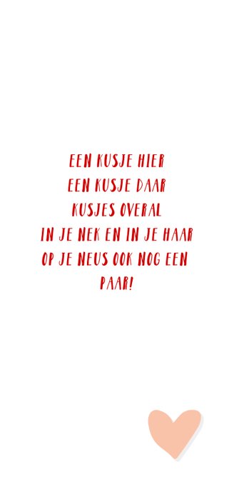 Valentijnskaart rood met jou is alles leuker 3