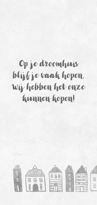 Verhuiskaart langwerpig met geïllustreerde huisjes 2