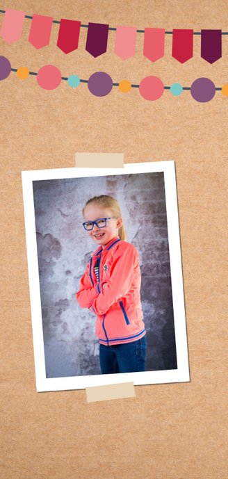 Verjaardagskaart meisje 9 jaar 2