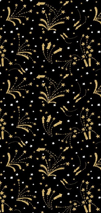 Vuurwerk Goud Menukaart dun Achterkant
