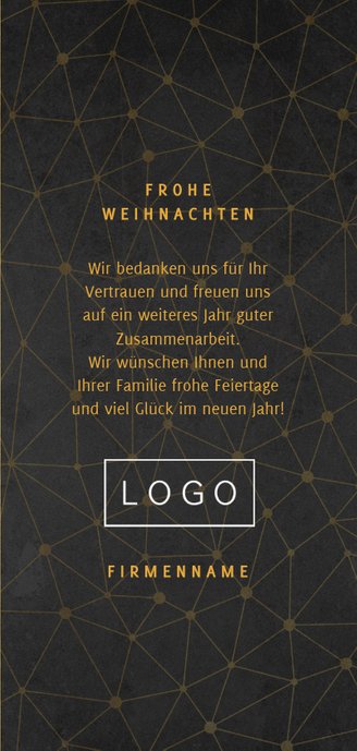 Weihnachtskarte geschäftlich mit großer Jahreszahl 3