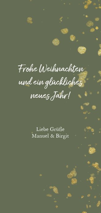 Weihnachtskarte grün Handlettering & Foto 3