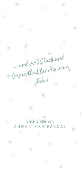 Weihnachtskarte mit Foto und Schneeflocken 3