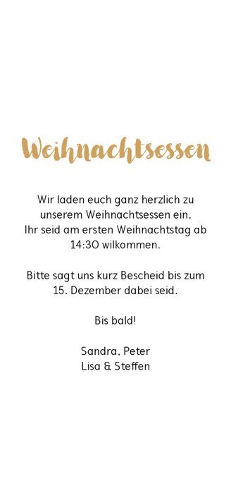 Weihnachtsmenü Einladung 3