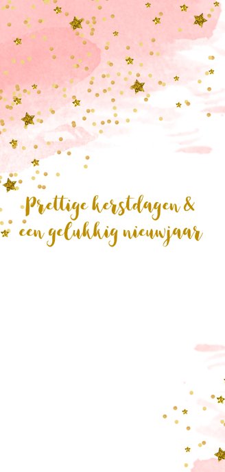 Zakelijke kerstkaart aquarel glitter tekst foto 2