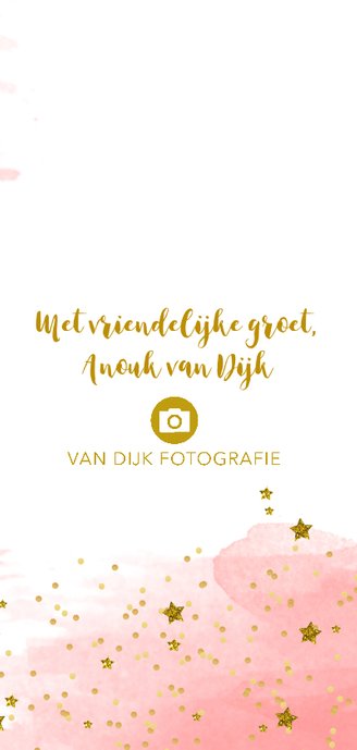 Zakelijke kerstkaart aquarel glitter tekst foto 3