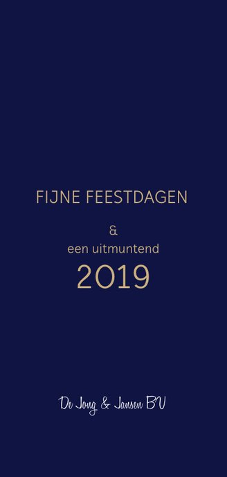 Zakelijke kerstkaart blauw sterrenhemel 3