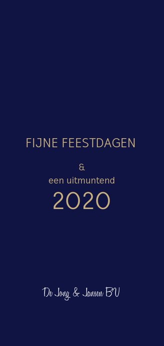 Zakelijke kerstkaart blauw sterrenhemel 3
