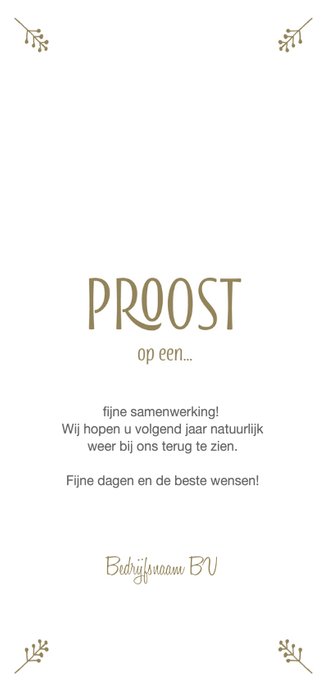 Zakelijke kerstkaart fles wijn 3