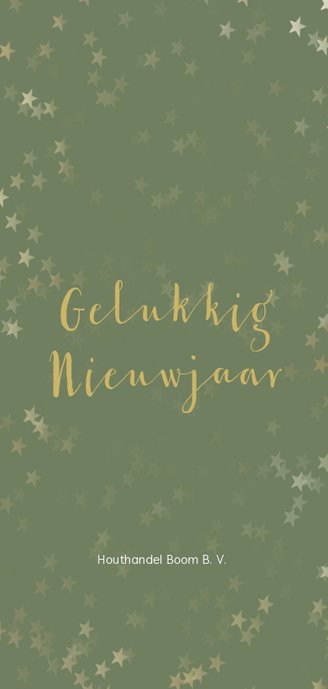 Zakelijke kerstkaart gouden kerstboom - Een gouden kerst Achterkant