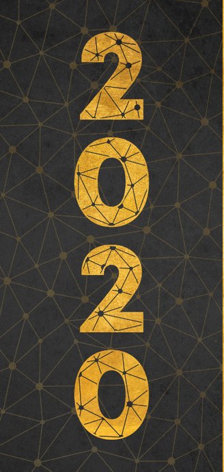Zakelijke kerstkaart verbinding thema gouden 2020 2