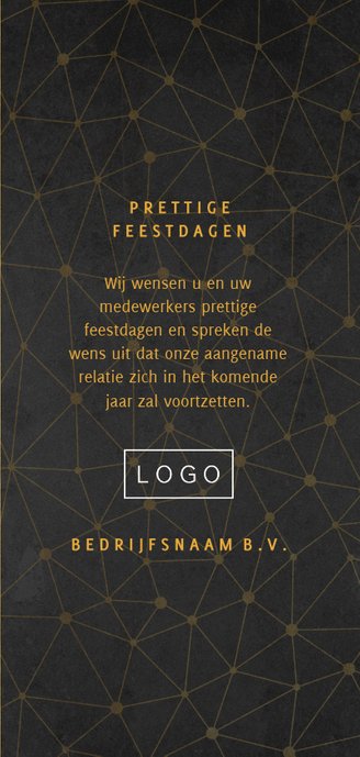 Zakelijke kerstkaart verbinding thema gouden 2020 3
