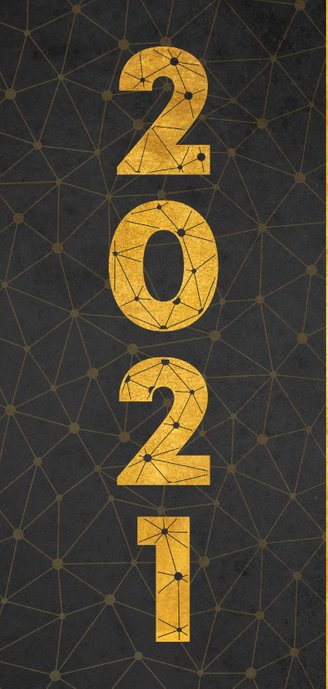 Zakelijke kerstkaart verbinding thema gouden 2021 2