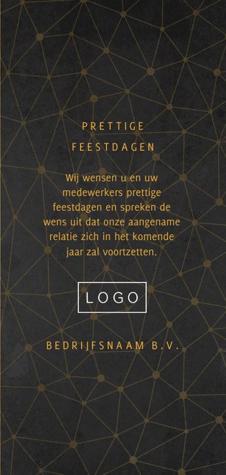 Zakelijke kerstkaart verbinding thema gouden 2021 3