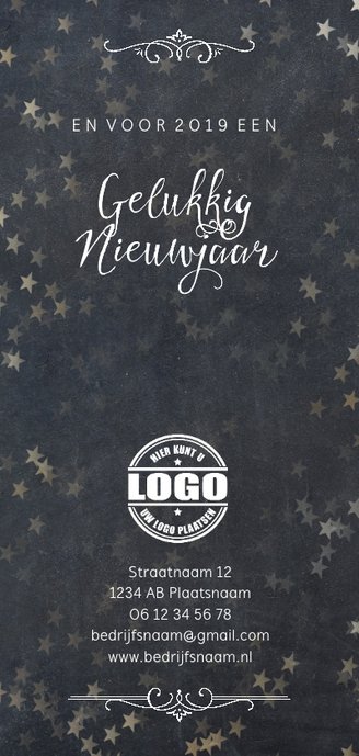 Zakelijke kerstkaart voor een bouwbedrijf evt. Achterkant