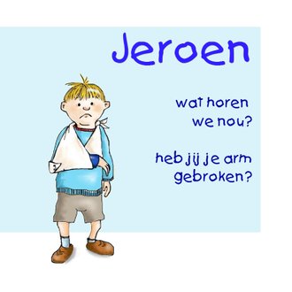 Beterschap Jongen Gebroken Arm Kaartje2go