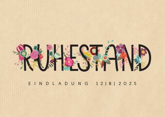 Ruhestand text zum für einladung Einladung Zur