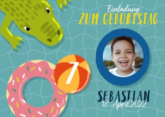 Einladung Zum Kindergeburtstag Mit Wasser Und Kaartje2go