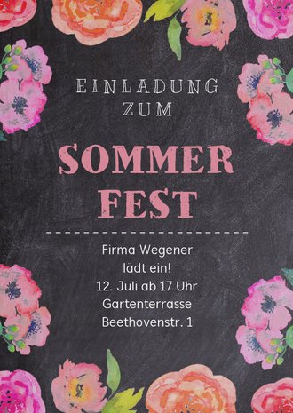 Einladung zum Sommerfest Sommergarten | Kaartje2go