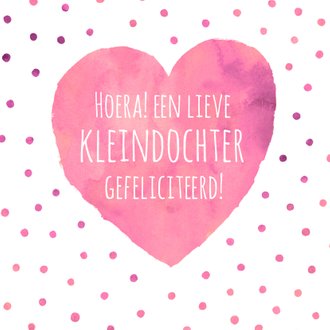 Goede Felicitatie kleindochter hartje | Kaartje2go KJ-63